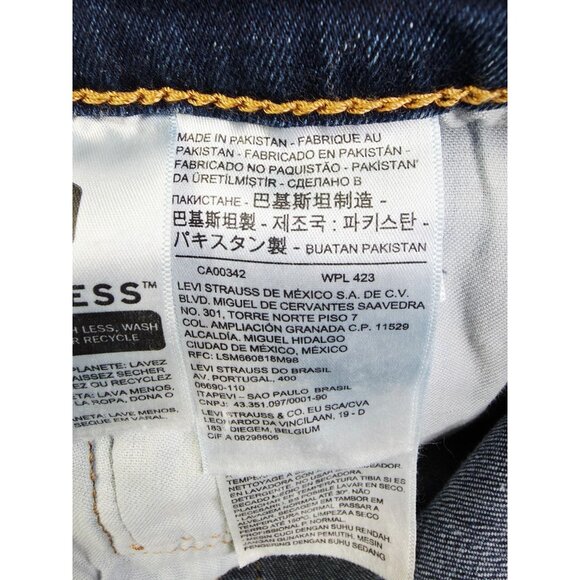 Levis Size 36X32 Mens 502 Blue Denim 5 Pocket Logo Tag Jeans - Picture 13 of 13